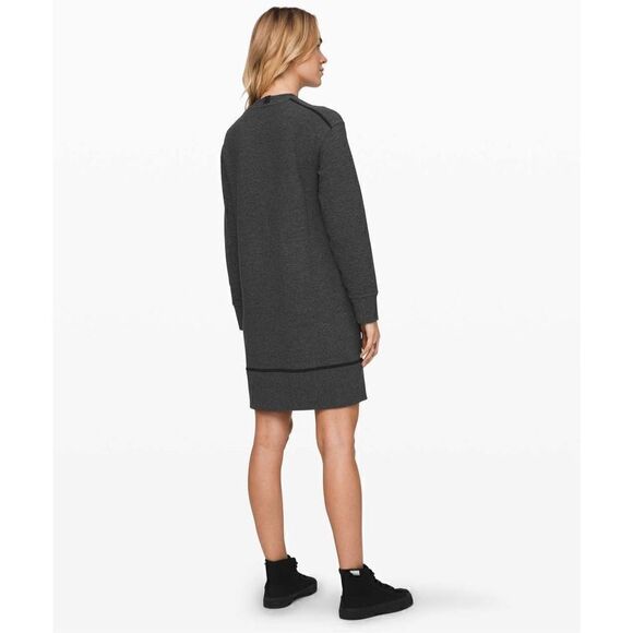Lululemon On Repeat Dress Heathered Core Dark Grey / Black Size 2 - Picture 2 of 8